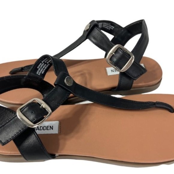 Steve Madden Black Bonnie Bonn Sandals s.10 - Picture 7 of 7